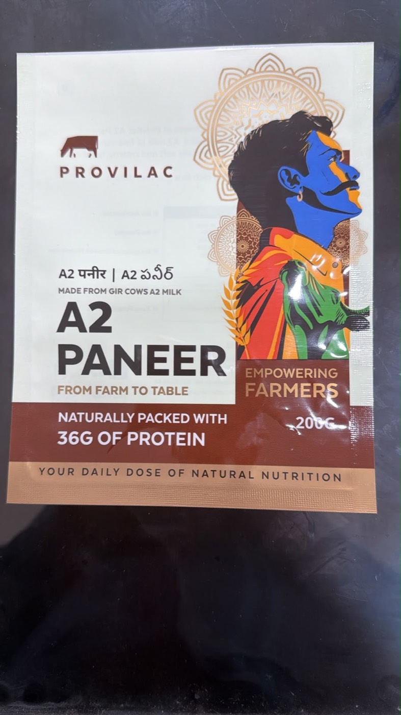 High-barrier pouch printed for paneer packing.